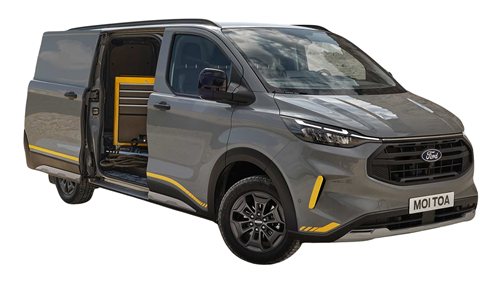 Bagażnik dachowy Ford Transit Custom z relingami zintegrowanymi
